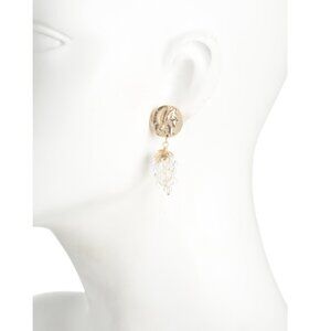 TAGLIAMONTE Italy 18kt Gold Plated White Quartz Grape Earrings